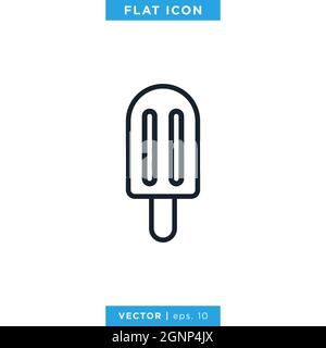 Ice cream icon vector stock design template. Vector eps 10. Stock Vector