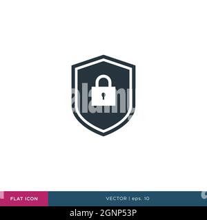 Shield icon vector stock illustration design template. Vector eps 10. Stock Vector