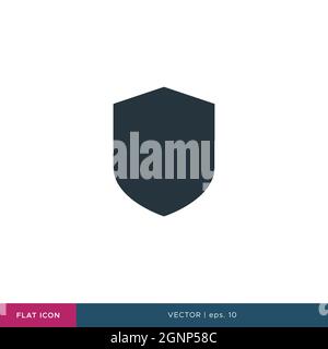 Shield icon vector stock illustration design template. Vector eps 10. Stock Vector