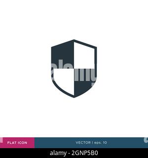 Shield icon vector stock illustration design template. Vector eps 10. Stock Vector