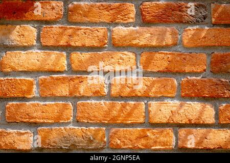 Brick wall texture in full frame. architecture material abstract. Stock Photo