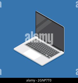 Laptop isometric view. Vector illustration Stock Vector
