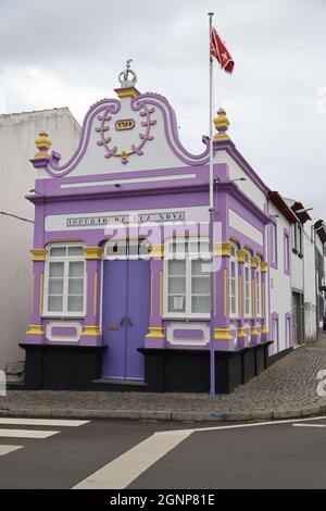 Imperio do Espirito Santo da Rua Nova, Angra do Heroismo, Azores Stock Photo