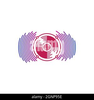 Speaker waves vector illustration design template Stock Photo