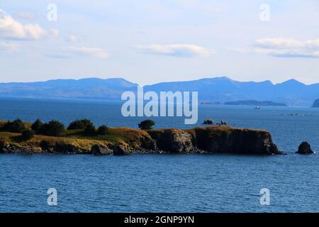 Coastal landscape of Kodiak Island, Alaska Stock Photo