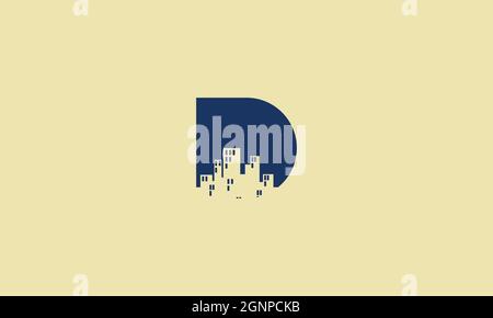 LETTER D REAL ESTATE LOGO DESIGN FOR ILLUSTRATION USE Stock Vector