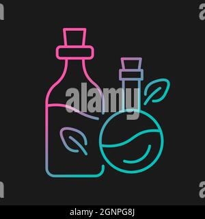 Massage oil gradient vector icon for dark theme Stock Vector
