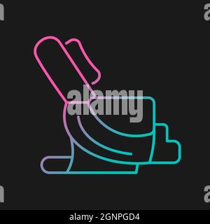Massage chair gradient vector icon for dark theme Stock Vector