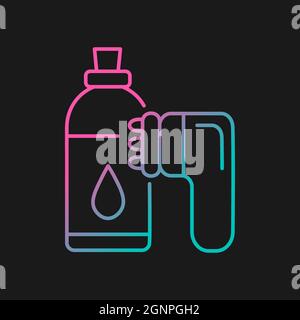 Anticellulite massager gradient vector icon for dark theme Stock Vector