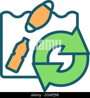 Pollution problem RGB color icon Stock Vector