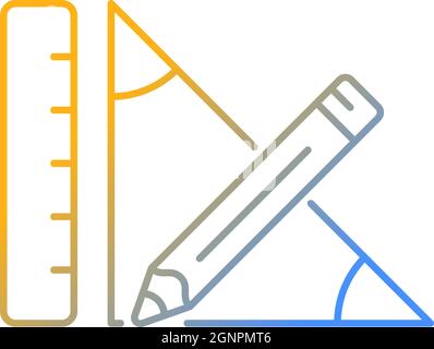Geometry gradient linear vector icon Stock Vector