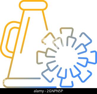 Cheerleading gradient linear vector icon Stock Vector