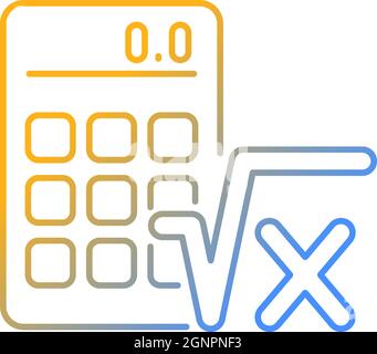 Algebra gradient linear vector icon Stock Vector