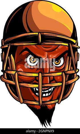 vector devil or satan American football sports mascot cartoon character Stock Vector