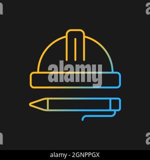 Inspection gradient vector icon for dark theme Stock Vector