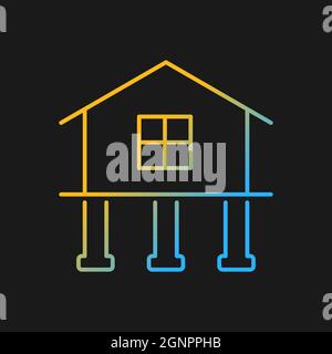 Strength and stability gradient vector icon for dark theme Stock Vector
