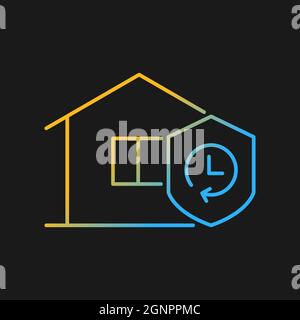 Durability gradient vector icon for dark theme Stock Vector