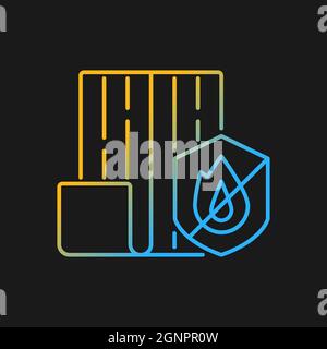 Resistance to fire gradient vector icon for dark theme Stock Vector