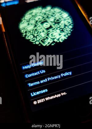 WhatsApp Terms and Privacy Policy Stock Photo