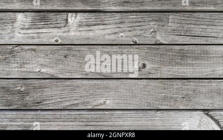 full frame rustic weathered wood planks background Stock Photo
