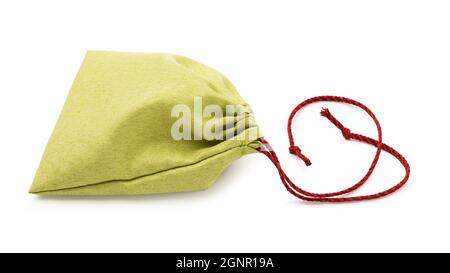 Green bag isolated on white background Stock Photo