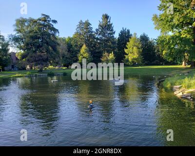 Scenes at Schiller Park, Columbus, Ohio Stock Photo