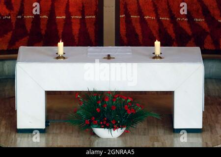 Saint Louis de Novel church.  Altar.  Annecy. France. Stock Photo