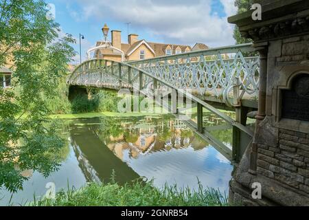 Albert bridge over the river Welland at Stamford, England. Stock Photo