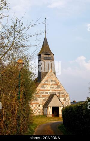 Sainte-Eugenie catholic church, Bosc-Renoult en Ouche, Eure, France Stock Photo