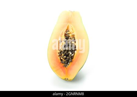 Half of papaya isolated on white background Stock Photo