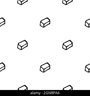 Seamless pattern with hand drawn eraser. Doodle style vector illustration isolated on white background. For interior design, wallpaper, packaging, pos Stock Vector