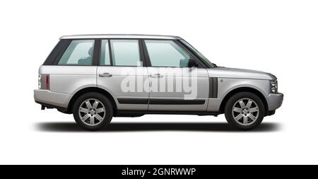 Range Rover L322 side view isolated on white background Stock Photo