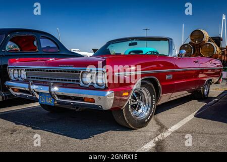 Reno, NV - August 4, 2021: 1969 Plymouth Fury III Convertible at a local car show. Stock Photo