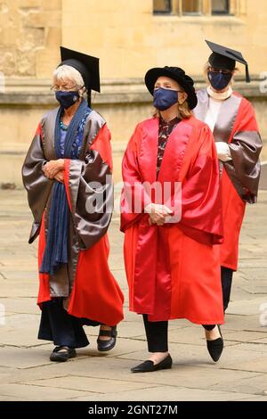 Secretary Hillary Rodham Clinton was amongst 6 revered people to receive honorary degree from Oxford University at the annual Encaenia ceremony Stock Photo