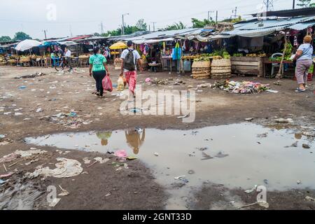 MASAYA, NICARAGUA - APRIL 30, 2016: View of Mercado Municipal Ernesto Fernandez in Masaya town, Nicaragua Stock Photo