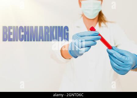 Conceptual display Benchmarking. Business approach evaluate something by comparison with standard or scores Studying Toxic Virus Analyzing Viral Stock Photo