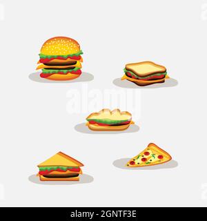 Fast Food Background Stock Vector