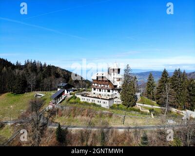 Les Avants, Sonloup, Standseilbahn Les Avants–Sonlou Stock Photo