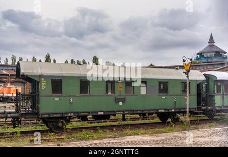 Historic old vintage railway Deutsche Reichsbahn (DR) German