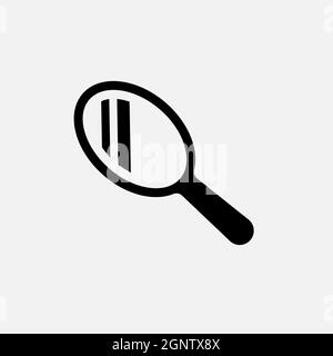 Hand mirror vector icon. Beauty line illustration hand mirror makeup symbol logo Stock Vector