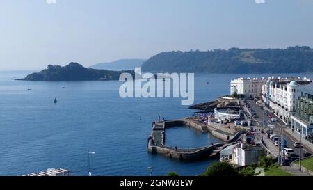 Overview of Grand Parade and The Waterfront, Plymouth, Devon, England, UK. Stock Photo