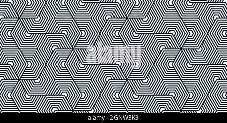 Abstract geometric background seamless pattern with polygonal overlapping modern stlylish Stock Vector