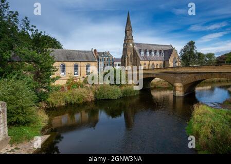 Morpeth on the River Wansbeck, Northumberland, England, UK Stock Photo