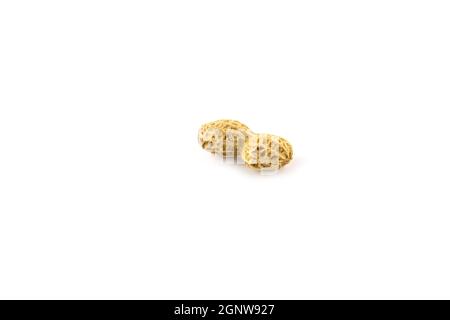 Boiled Peanuts on white background Stock Photo