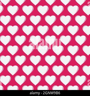 Valentine and Heart Seamless Pattern Background,Heart Pattern Vector Art, Icons, and Graphics Stock Vector