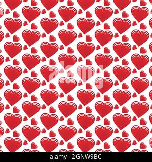 Valentine and Heart Seamless Pattern Background,Heart Pattern Vector Art, Icons, and Graphics Stock Vector
