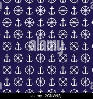 Nautical or marine seamless patterns background, Nautical Pattern Vector Art,icon & Graphics Stock Vector