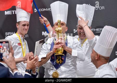 Davy Tissot and Team France wins Bocuse d Or during the Bocuse d