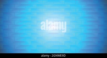 Abstract background light blue brick wall texture wallpaper architecture backdrop retro style pattern seamless art graphic design vector illustration Stock Vector