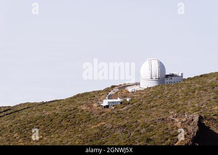 El Paso, Spain - August 14, 2021: Roque De Los Muchachos Astronomical Observatory, La Palma, Canary Islands. Stock Photo